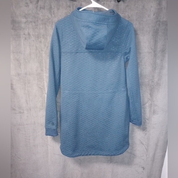 The North Face Blue Green Quilted Hooded Jacket Size Small EUC - Picture 2 of 4